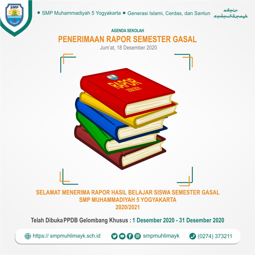 PENERIMAAN RAPOR SEMESTER GASAL 2020/2021