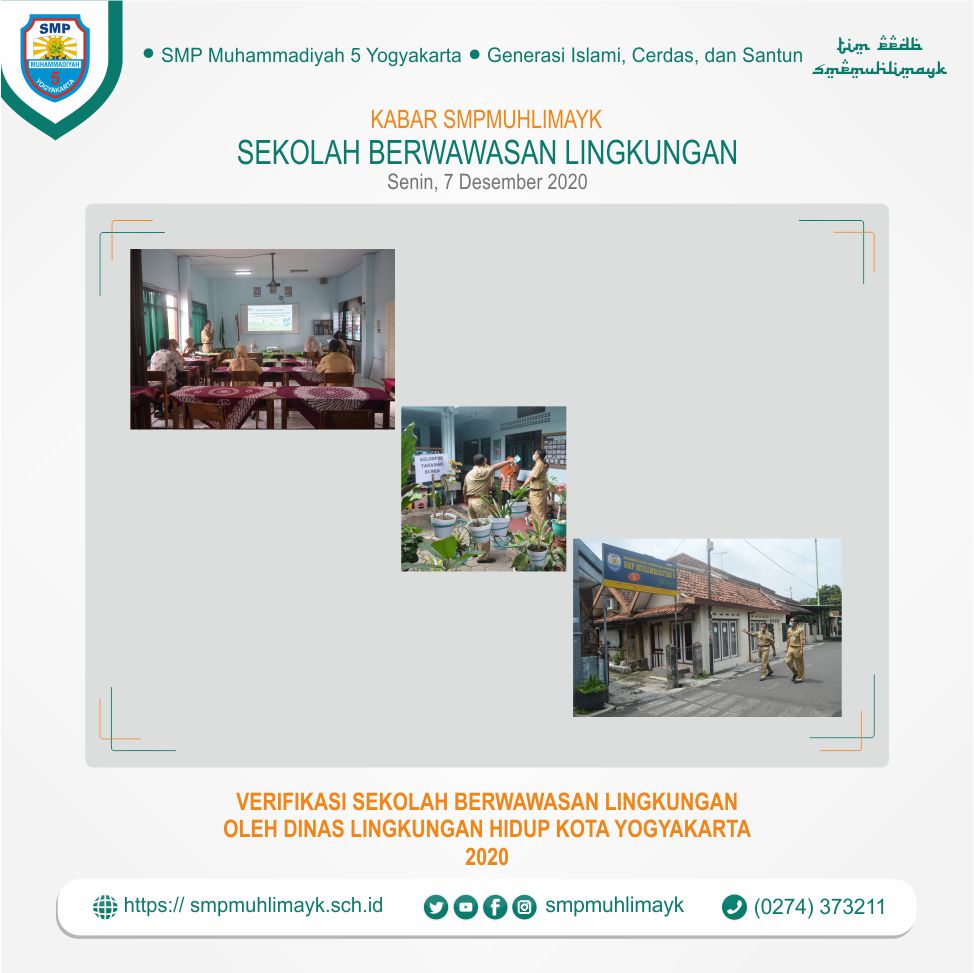 Verifikasi Sekolah Berwawasan Lingkungan Oleh Dinas Lingkungan Hidup 2020