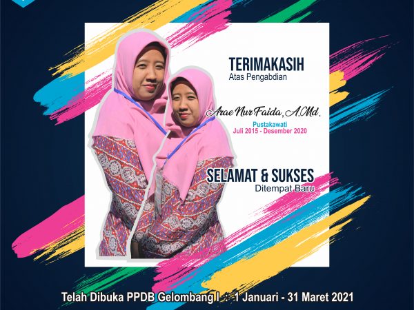 Ucapan Terimaksih Kepada Arae Nur Faida, A.Md.