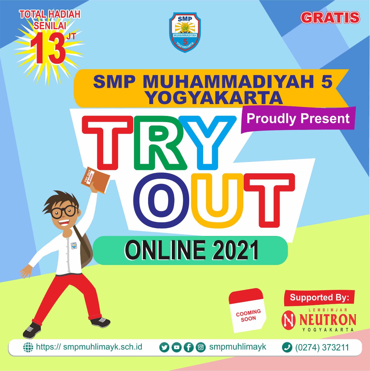 COMING SOON "Try Out SMP Muhammadiyah 5 Yogyakarta 2021"