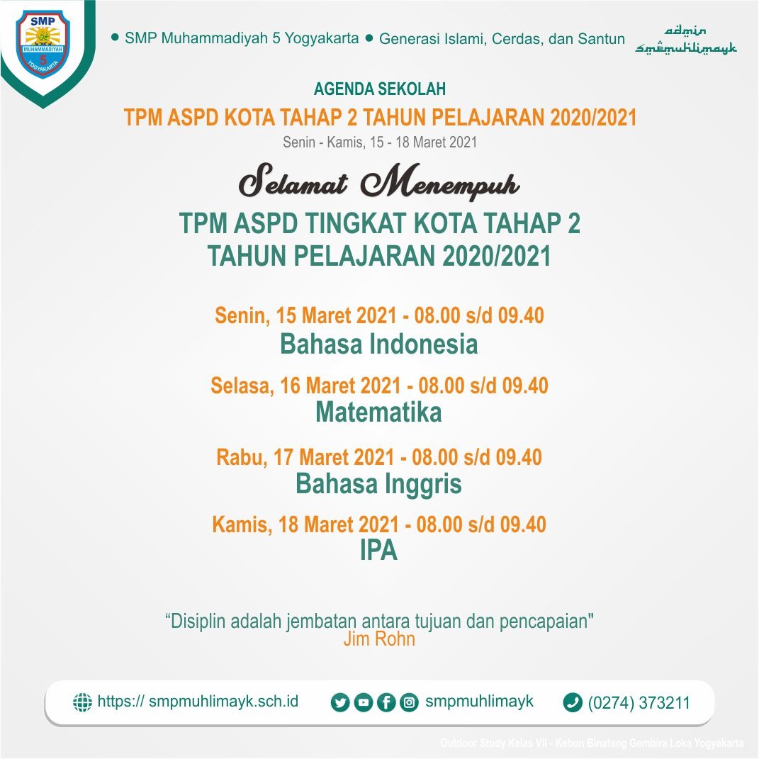 TPM ASPD KOTA TAHAP-2 Tahun Pelajaran 2020/2021