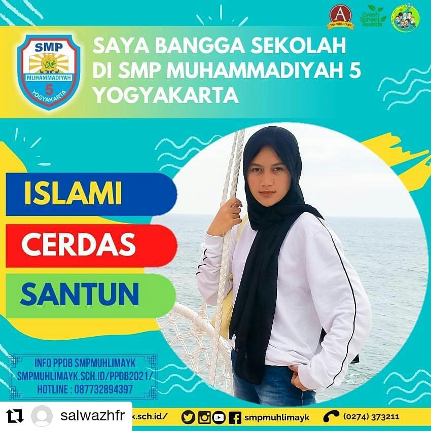 Juara 1 Twibbon " Saya Bangga Sekolah di SMP Muhammadiyah 5 Yogyakarta"
