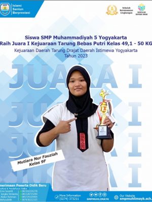 Juara 1, Kejuaraan Tarung Bebas Putri Kelas 49,1 - 50 Kg