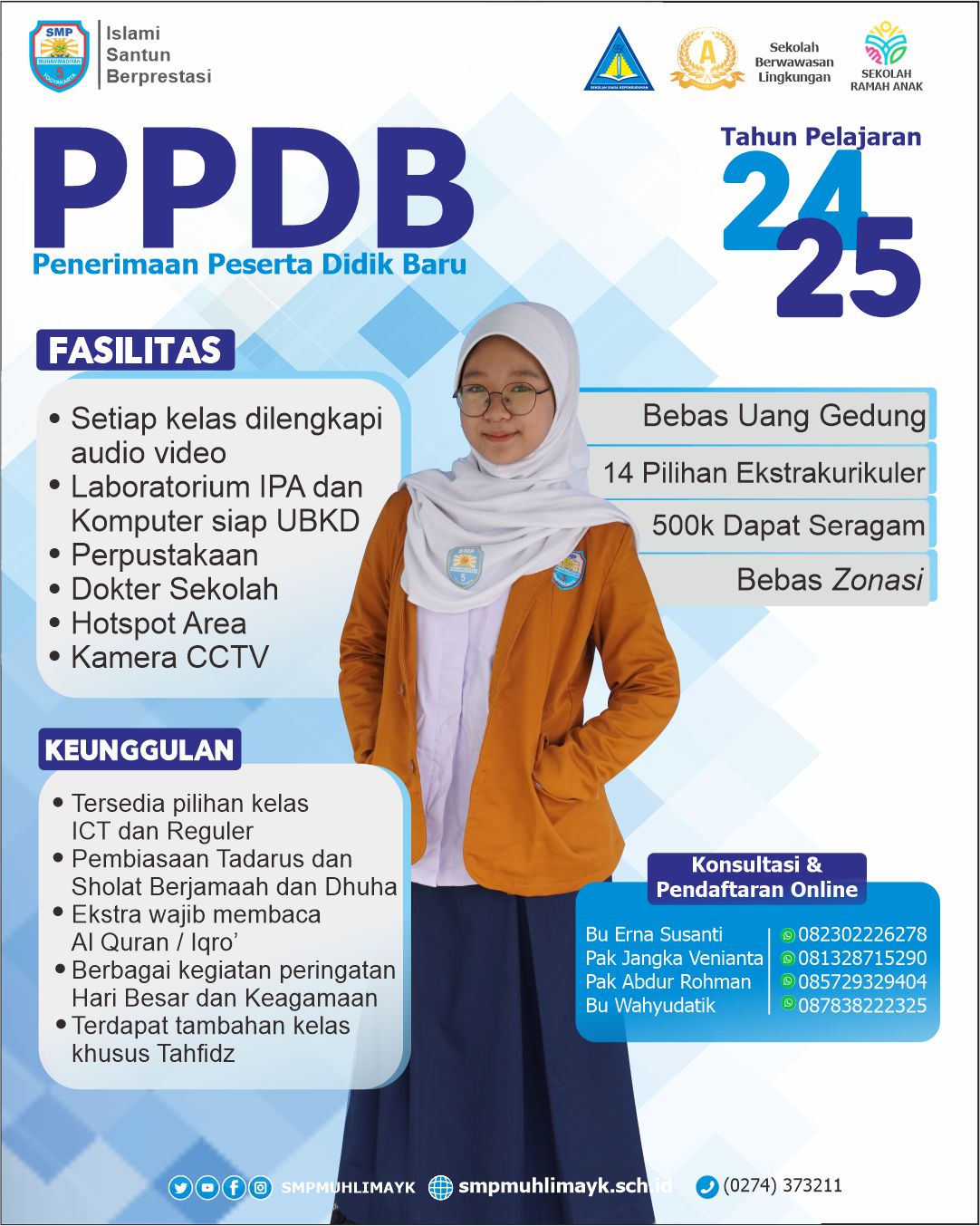 PPDB SMP MUHAMMADIYAH 5 YOGYAKARTA TAHUN PELAJARAN 2024/2025