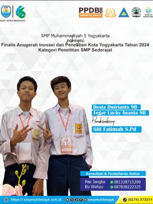 Finalis Anugerah Inovasi dan Penelitian Kota Yogyakarta Tahun 2024 Kategori Penelitian SMP Sederajat Finalis Anugerah Inovasi dan Penelitian Kota Yogyakarta Tahun 2024 Kategori Penelitian SMP Sederajat