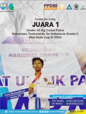 juara 1 Under 49 Kg Cadet Putra Kejuaraan Taekwondo Se-Indonesia Grade C Wali Kota Cup XI 2024 juara 1 Under 49 Kg Cadet Putra Kejuaraan Taekwondo Se-Indonesia Grade C Wali Kota Cup XI 2024