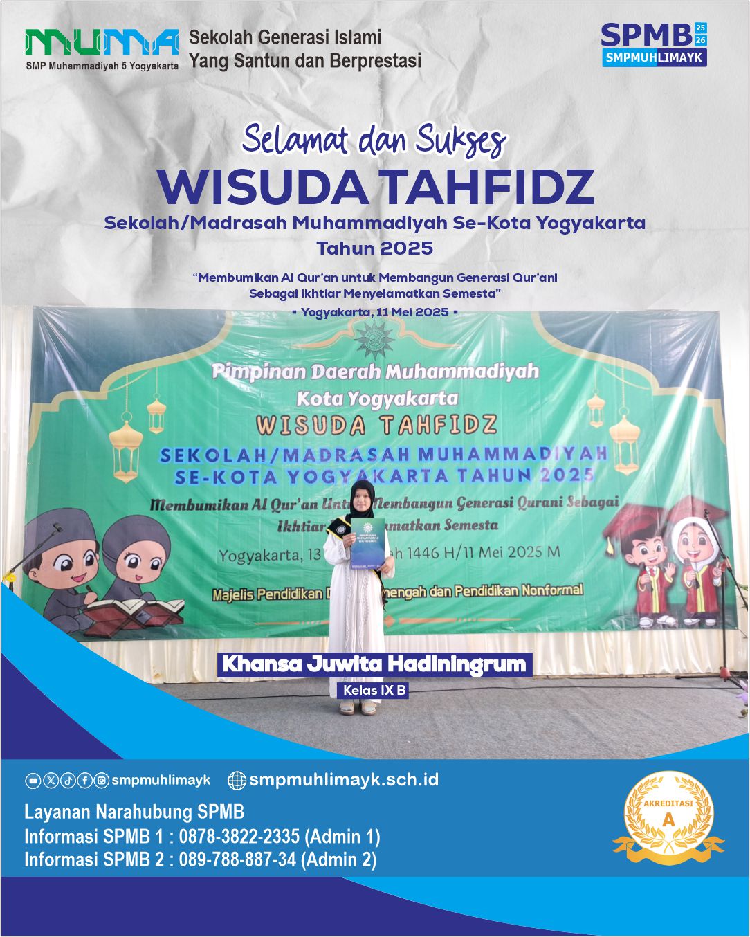 Wisuda Tahfidz Sekolah/Madrasah Muhammadiyah Se-Kota Yogyakarta