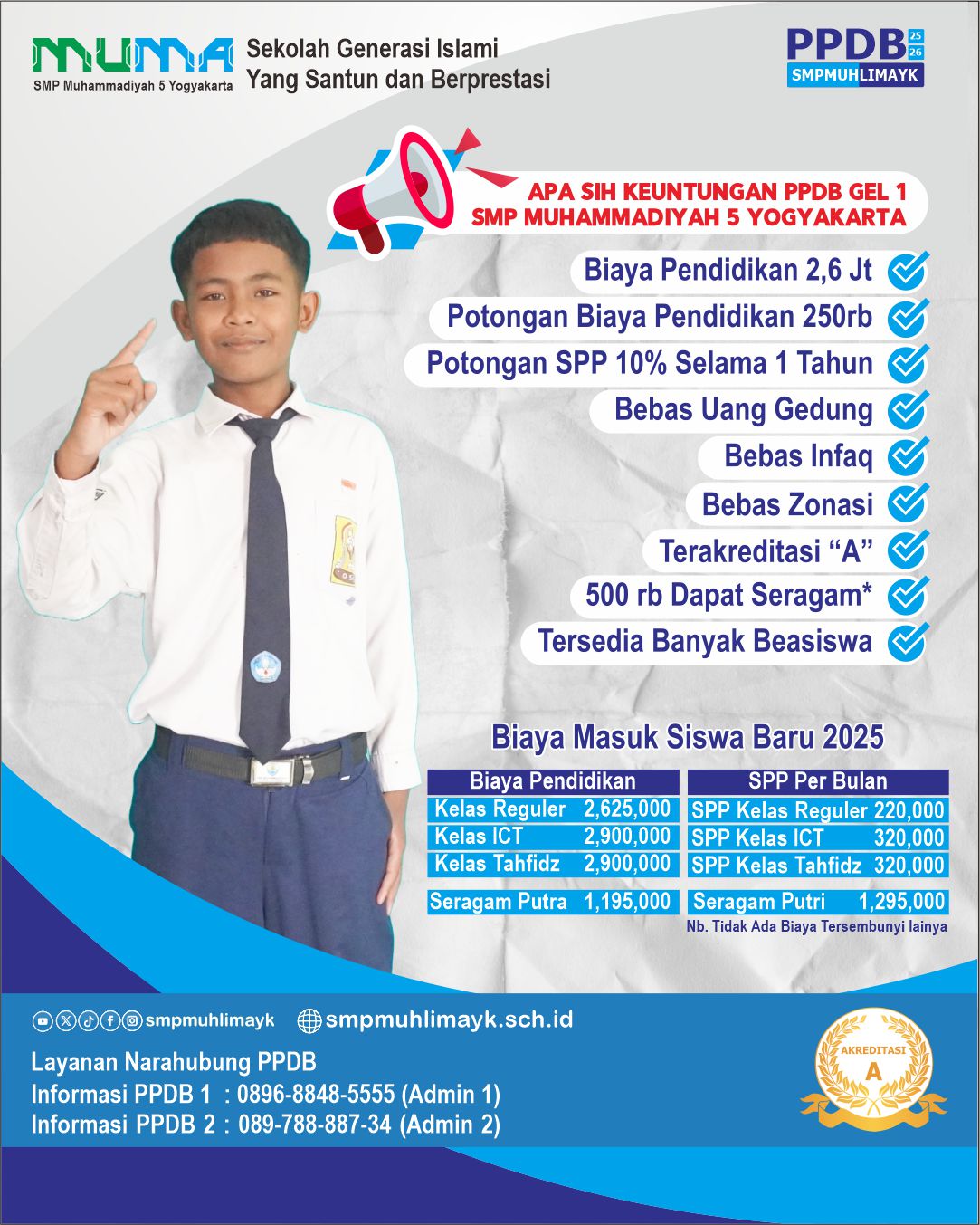 Rincian Biaya SPMB 2025/2026