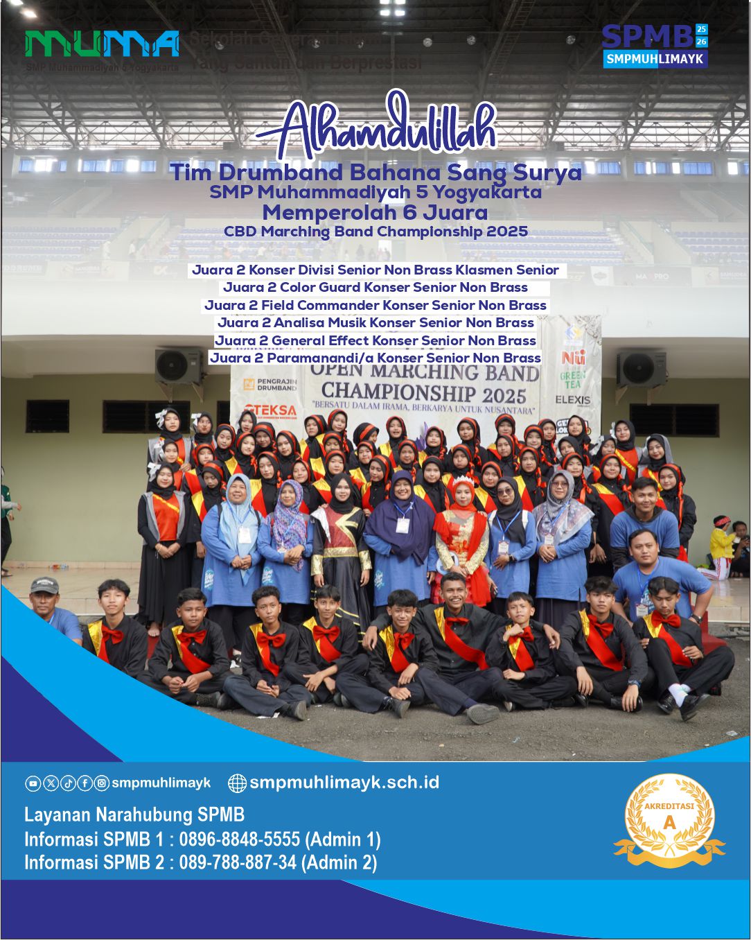 6 Juara dalam CBD Marching Band Championship 2025