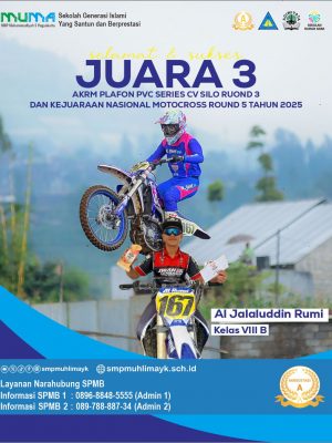Juara 3 AKRM Plafon PVC Series CV Silo Round 3 dalam Kejuaraan Nasional Motocroos Round 5 Tahun 2025 Juara 3 AKRM Plafon PVC Series CV Silo Round 3 dalam Kejuaraan Nasional Motocroos Round 5 Tahun 2025