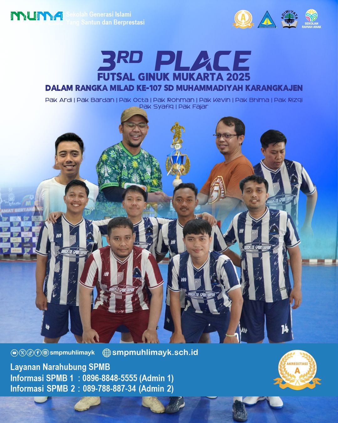 Juara 3 Futsal Ginuk dalam Rangka Milad SD Mukarta 2025 Juara 3 Futsal Ginuk dalam Rangka Milad SD Mukarta 2025