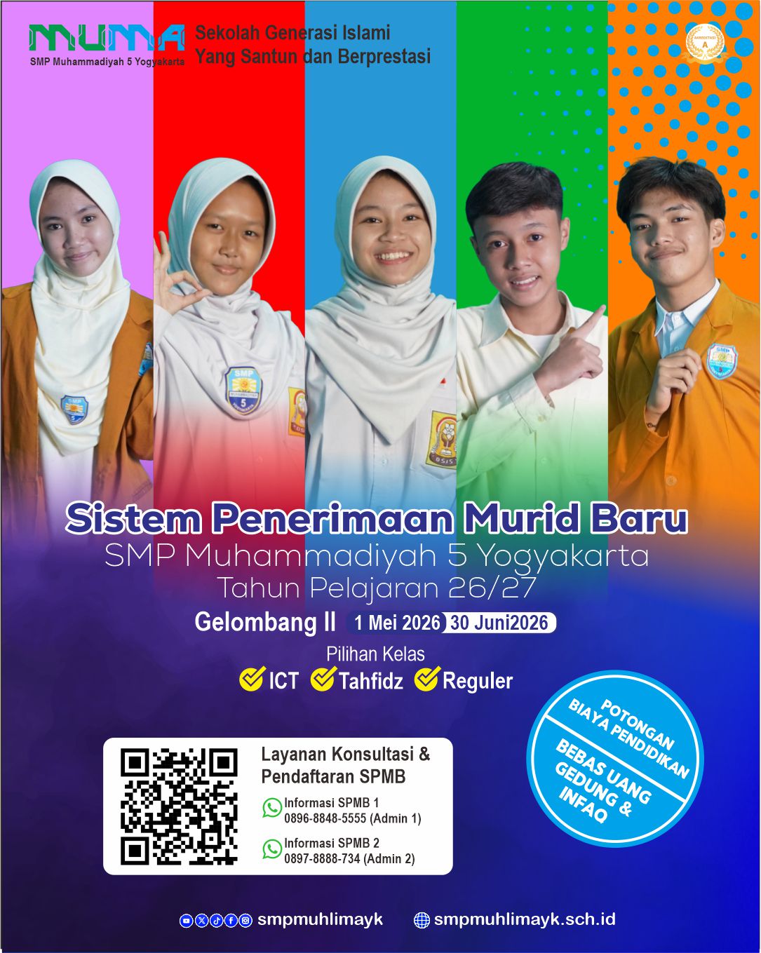 SPMB Gelombang 2 SMP Muhammadiyah 5 Yogyakarta