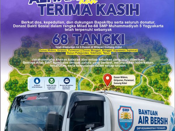 Bakti Sosial Milad 68 SMP Muhammadiyah 5 Yogyakarta